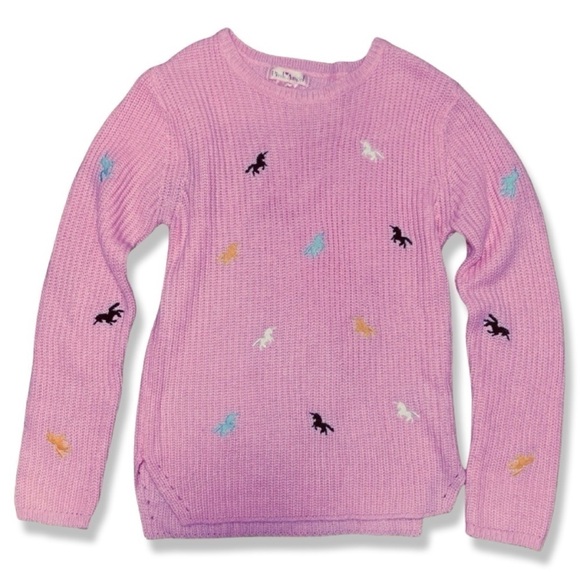 ⭐️PINK ANGEL Knit Embroidered Unicorn Sweater - Picture 1 of 4